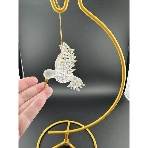 Vintage Hand Spun Glass Hummingbird Ornament 3.5" Original Box - Picture 5 of 9